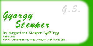 gyorgy stemper business card